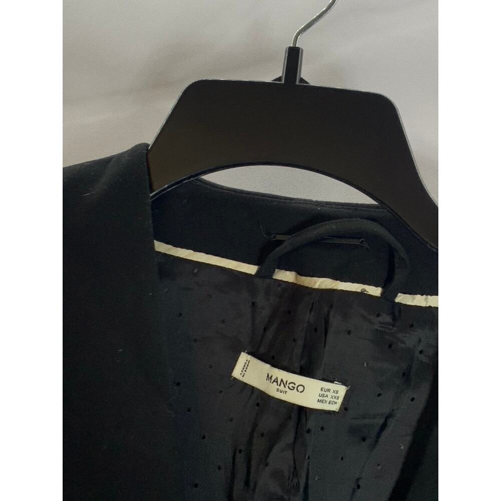 Mango Suit Women's Black Solid Double-Breasted Co… - image 7